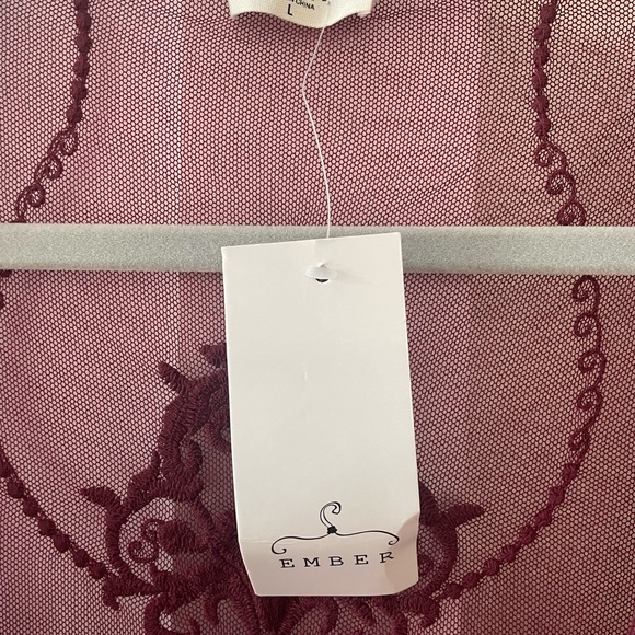 Ember burgundy duster, beach cover up, size Large, NWT. - Picture 7 of 11